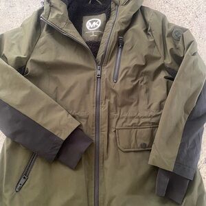Michael Kors Olive and Black Military Jacket
